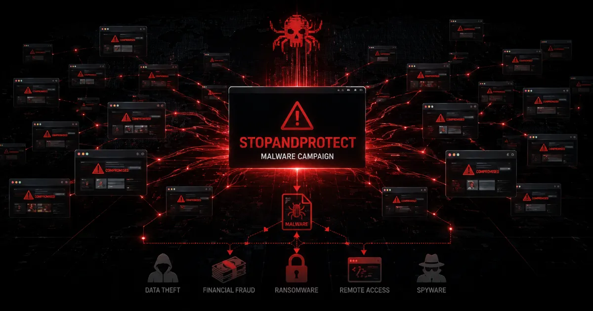 StopAndProtect Campaign Leverages Botnet of 2000 Compromised Sites to Syndicate Malware