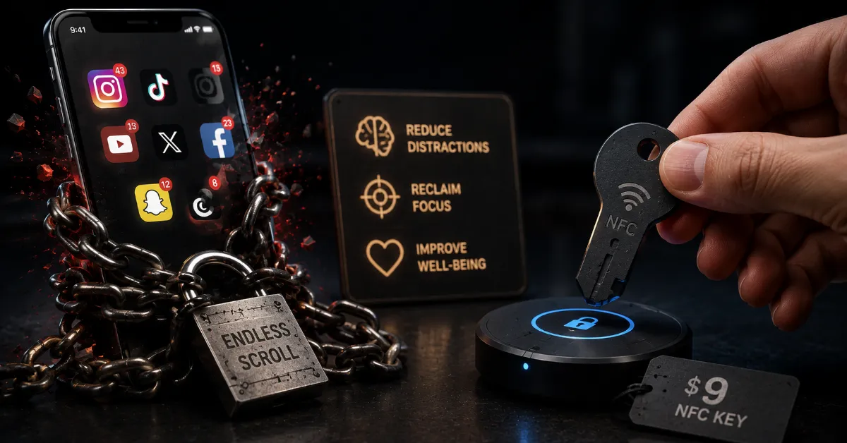 Hardware Friction Solves Digital Addiction with Nine Dollar NFC Keys