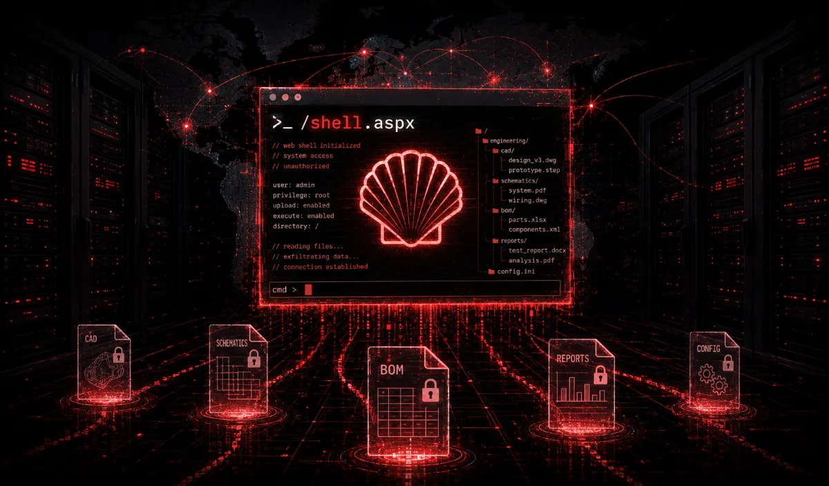 Sophisticated Web Shell Campaign Targets Enterprise Engineering Data Across Vulnerable Servers