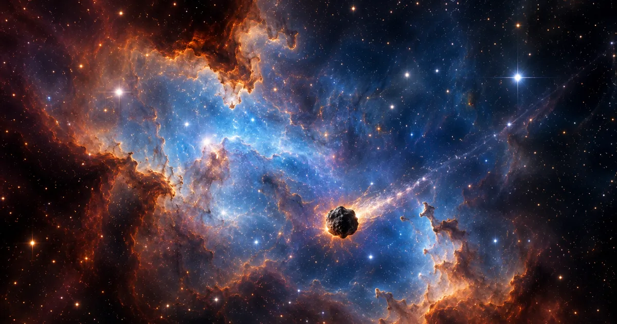 Cosmic Coincidence Captures A Meteorite Within The Lacerta Nebula